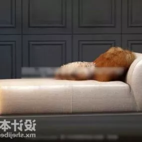 Lounge Sofa Beige Color 3d model