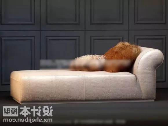 Lounge Sofa Beige Color 3d model Lounge Sofa Beige Color 3d model