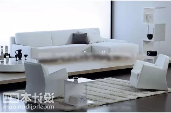 White Sofa Carpet Set 3d model White Sofa Carpet Set 3d model