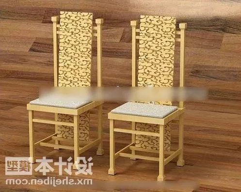Country Wood Dinning Chair 3d model Country Wood Dinning Chair 3d model