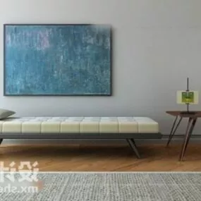 Sofa Bed With Table 3d model