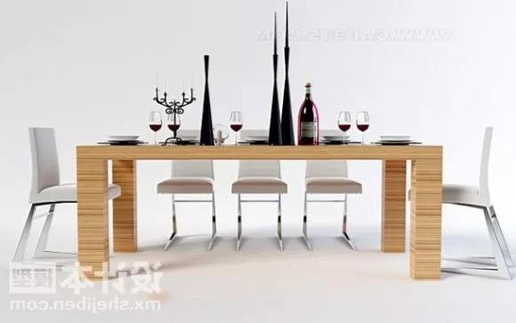 Bar Table And Chair With Decorating 3d model Bar Table And Chair With Decorating 3d model