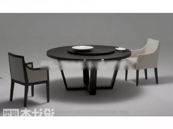 Round Table And Dinning Chair 3d model Round Table And Dinning Chair 3d model