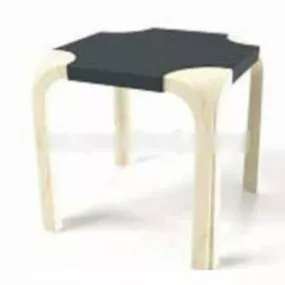 Stool Wood Legs 3d model
