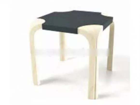 Round Seat With Cloth Covered 3d model