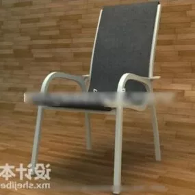 Office Simple Black Iron Chair 3d model
