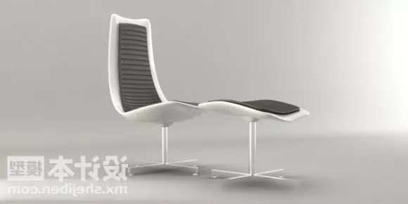 Cylinder Seat Upholstered With Carved Stand 3d model