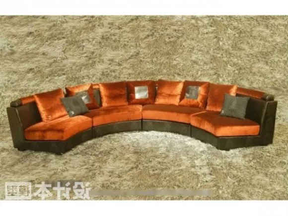 Large Curved Sofa Chair 3d model Large Curved Sofa Chair 3d model