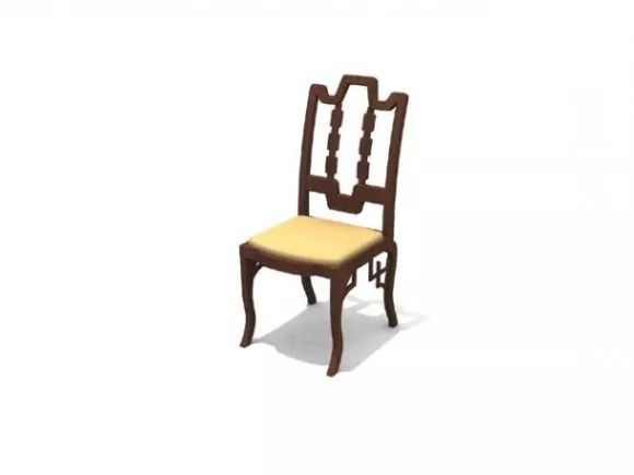 Antique Wooden Chair For Dinning Room 3d model Antique Wooden Chair For Dinning Room 3d model