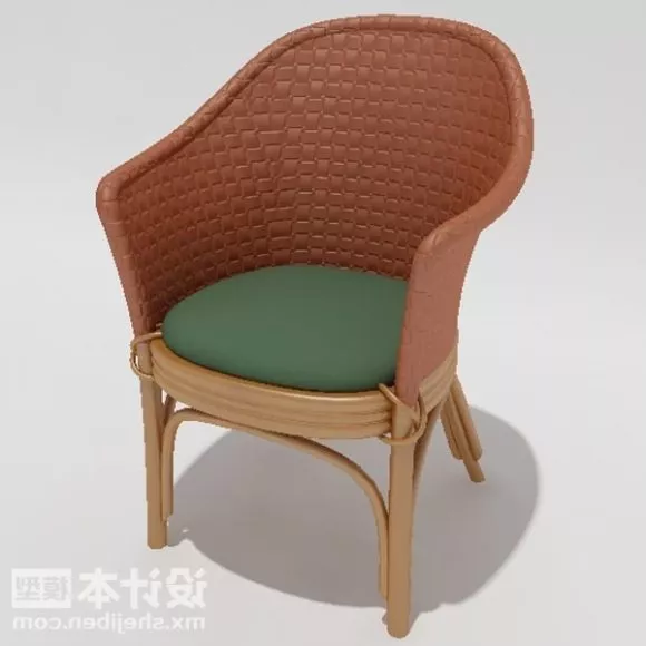 Rattan Armchair 3d model Rattan Armchair 3d model