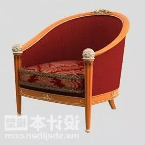 Classic Velvet Armchair 3d model