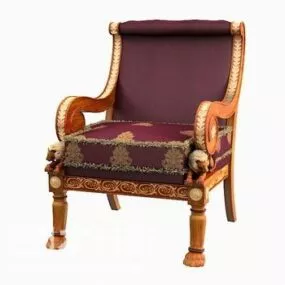 European Antique Armchair 3d model