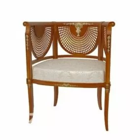 Antique Retro Wooden Chair 3d model