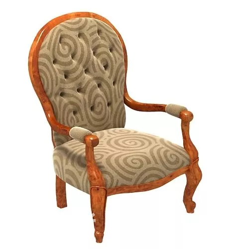 European Classic Living Room Armchair 3d model European Classic Living Room Armchair 3d model