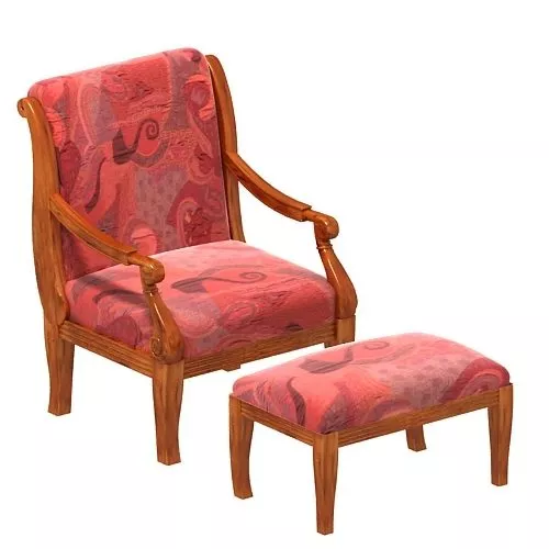 Armchair Bohemian With Pillow 3d model