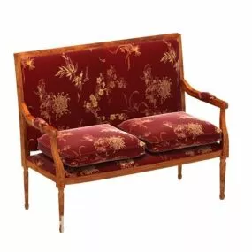 Classic Russian Velvet Sofa 3d model