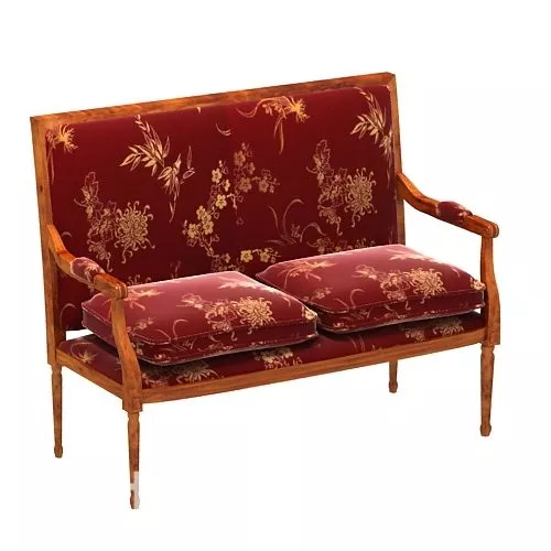 Classic Russian Velvet Sofa 3d model Classic Russian Velvet Sofa 3d model