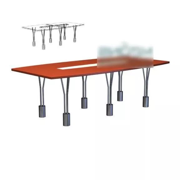 Small Wooden Conference Table 3d model Small Wooden Conference Table 3d model