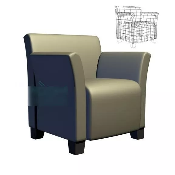 Armchair Modern Arm Pad 3d model