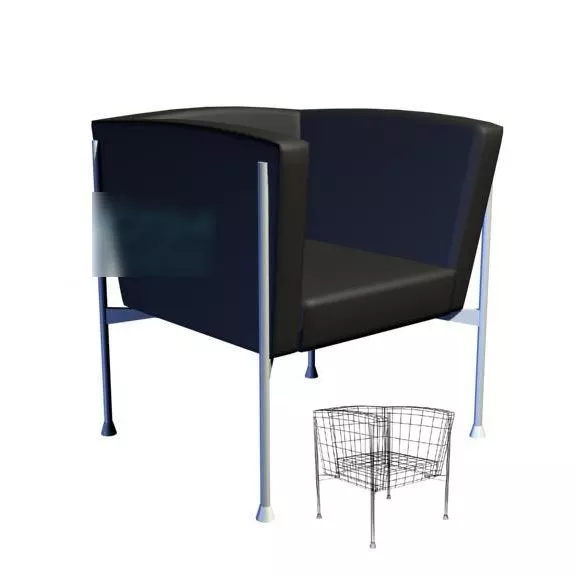 Armchair Sculpture Shaped 3d model