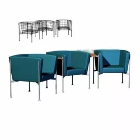 Fabric Simple Office Chair 3d model