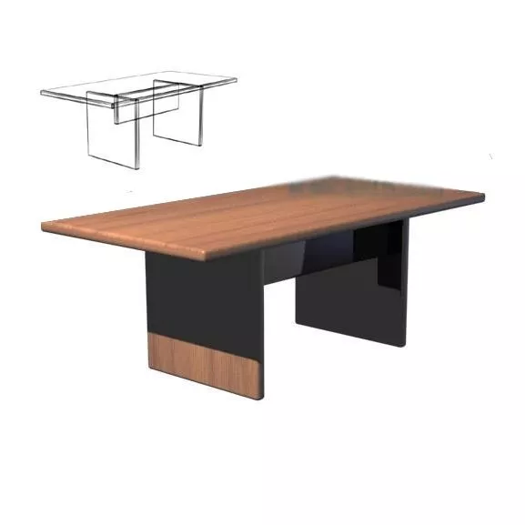 Conference Table Wooden Top 3d model Conference Table Wooden Top 3d model