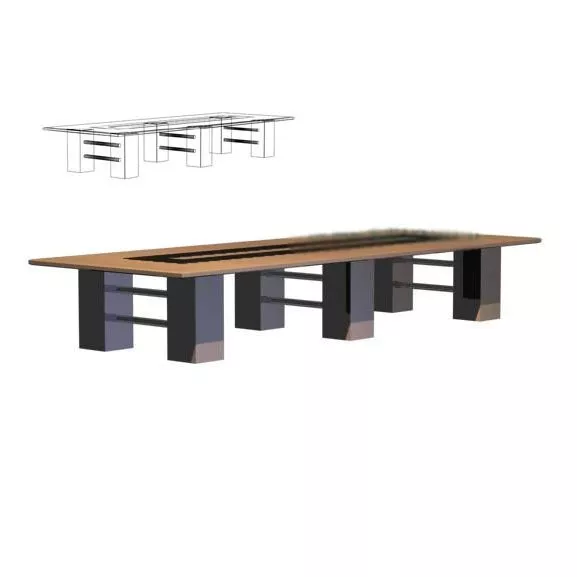 Large Rectangular Conference Table 3d model Large Rectangular Conference Table 3d model