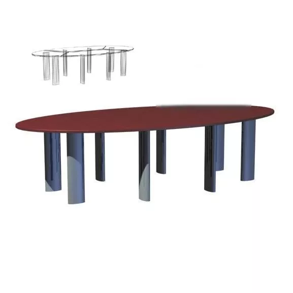 Oval Design Conference Table 3d model Oval Design Conference Table 3d model