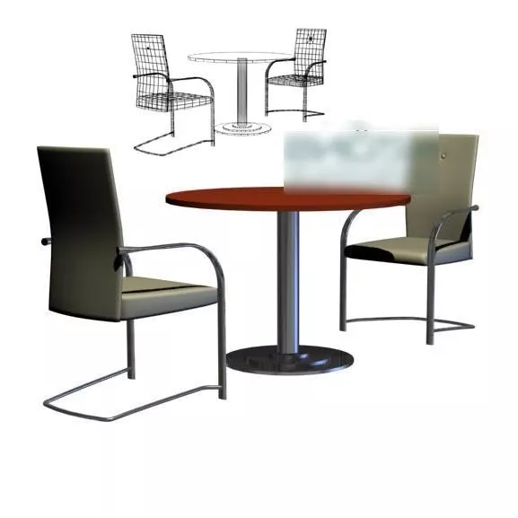 Round Table And Chair Furniture 3d model Round Table And Chair Furniture 3d model