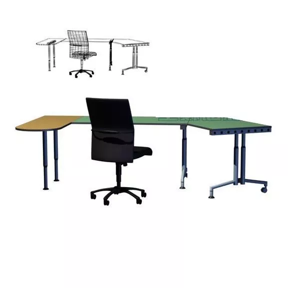 Office Table And Chair 3d model Office Table And Chair 3d model