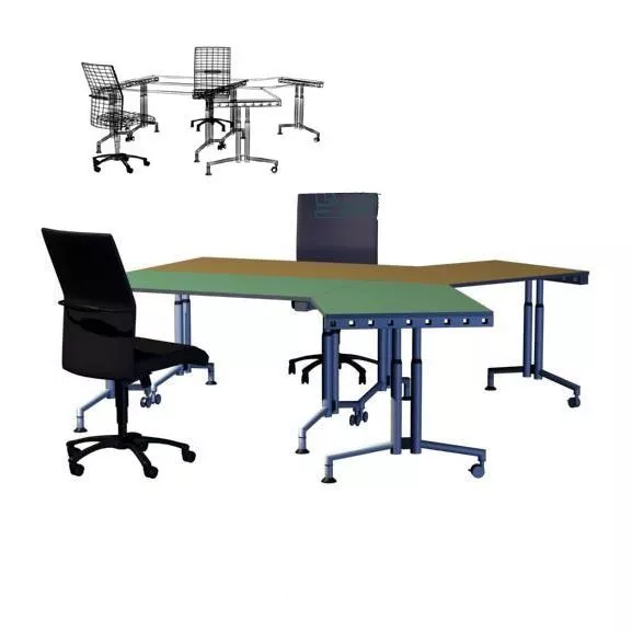 Module Table And Chair 3d model Module Table And Chair 3d model