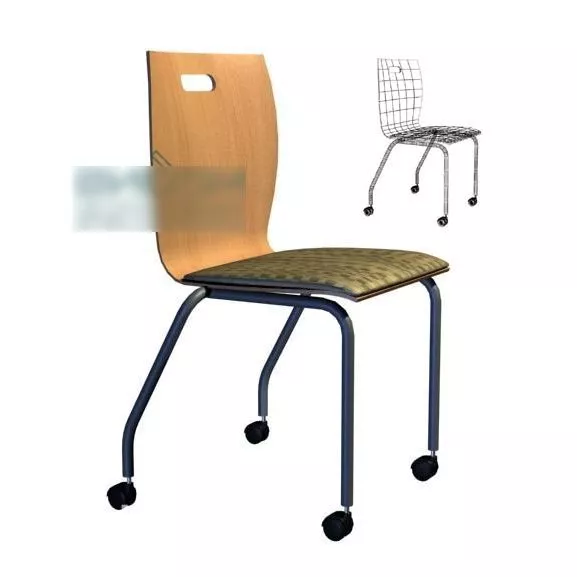 Yellow Office Chair Furniture 3d model Yellow Office Chair Furniture 3d model
