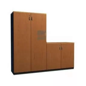 Wooden Office Cabinet Furniture 3d model