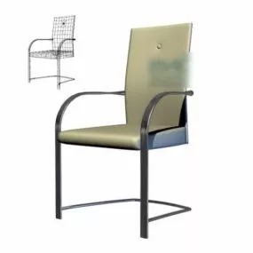 Iron Leg Office Chair 3d model