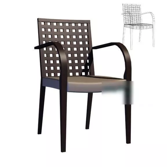 Office Chair Wire Back Style 3d model Office Chair Wire Back Style 3d model