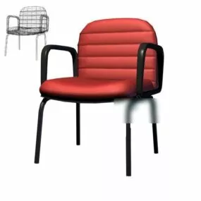 Office Chair Steel Frame 3d model