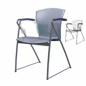 Low Back Office Chair With Arm 3d model