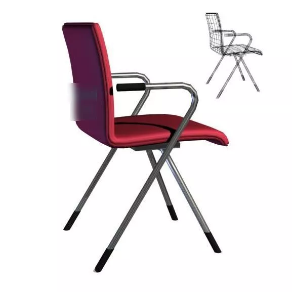 Modern Office Chair Red Color 3d model Modern Office Chair Red Color 3d model