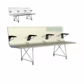 Waiting Bench Furniture 3d model