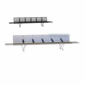 Station Waiting Chair 3d model