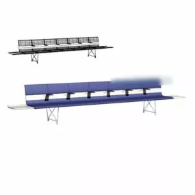 Waiting Bench Chair 3d model