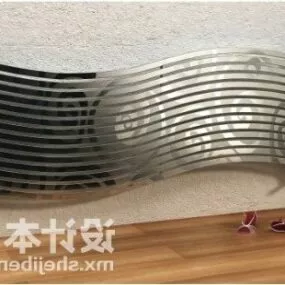 Curved Warm Radiator 3d model