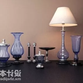 Table Lamp With Ceramic Vase Decoration 3d model