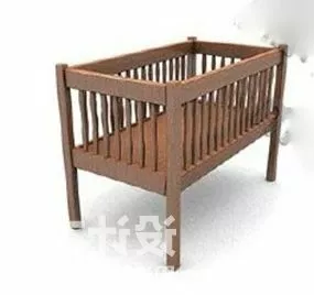 Crib Bed 3d model