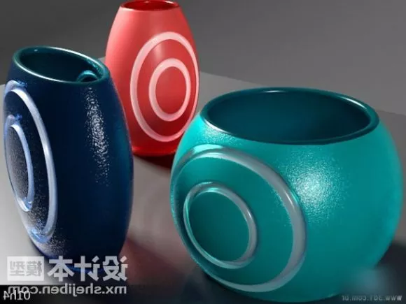 Horizontal Vase Decorative 3d model