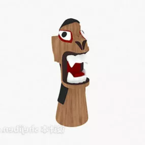 Native Bust Art Decoration 3d model