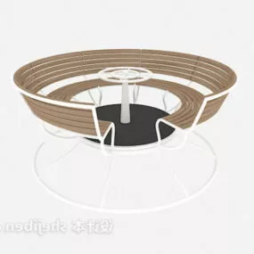 Round Bench Playground 3d model