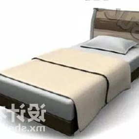 Retro Single Bed 3d model