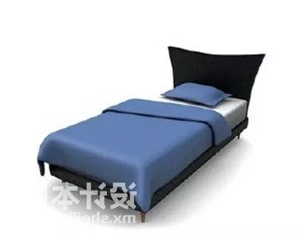 Crib Bed With Cabinet Combination 3d model