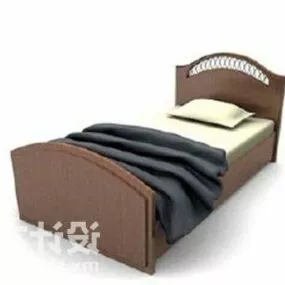 Antique Single Bed 3d model